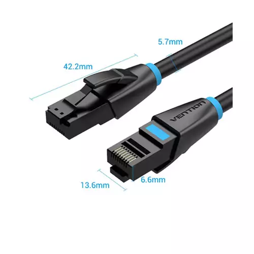 VENTION CAT.6 UTP PATCH CABLE 10M BLACK-gallery-1