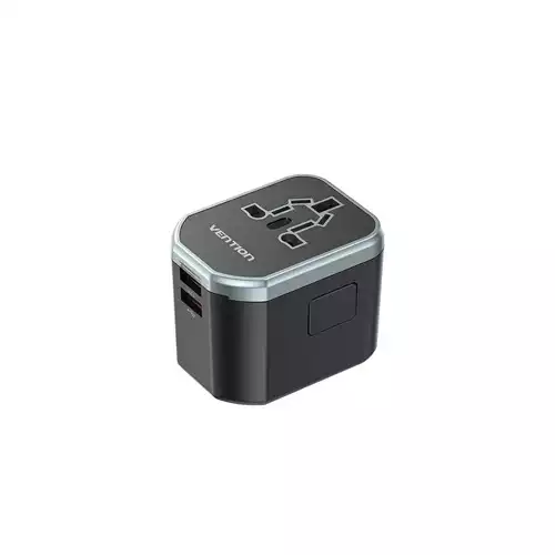 Vention FJCB0 3-Port USB 20W Universal Travel Adapter
