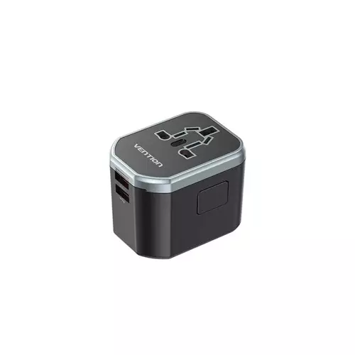 Vention FJCB0 3-Port USB 20W Universal Travel Adapter