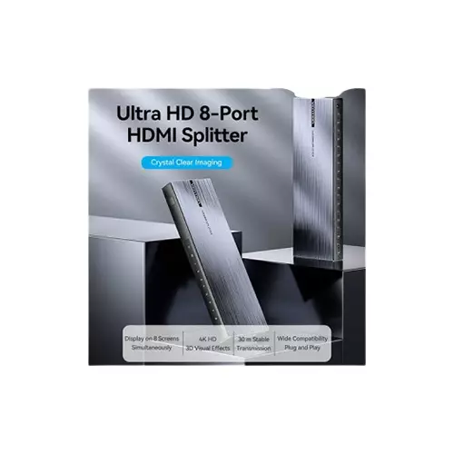 VENTION AKQB0-EU 4K 1x8 3D Visual Effects HDMI Splitter - 0