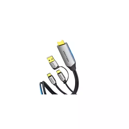 Vention CGXBG 1.5m 2-in-1 Power Supply USB-C To HDMI Cable-gallery-1