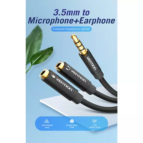 VENTION BBVBY 3.5mm to 2*3.5mm Stereo Splitter Cable - 1