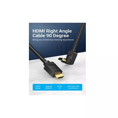 VENTION AARBG 1.5M 90 Degree Right Angle HDMI Cable - 1