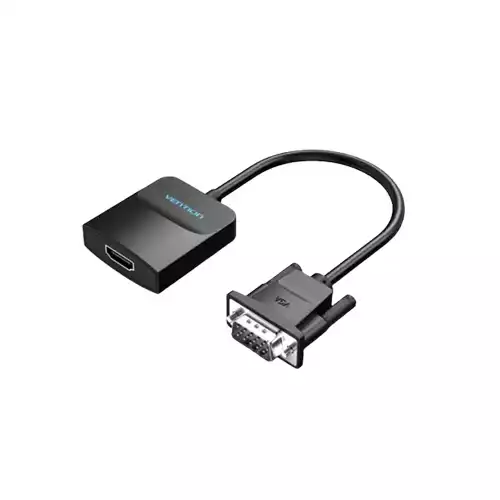 Vention ACNBB VGA Male to HDMI, 3.5mm Audio & Micro USB Female Converter (Black)