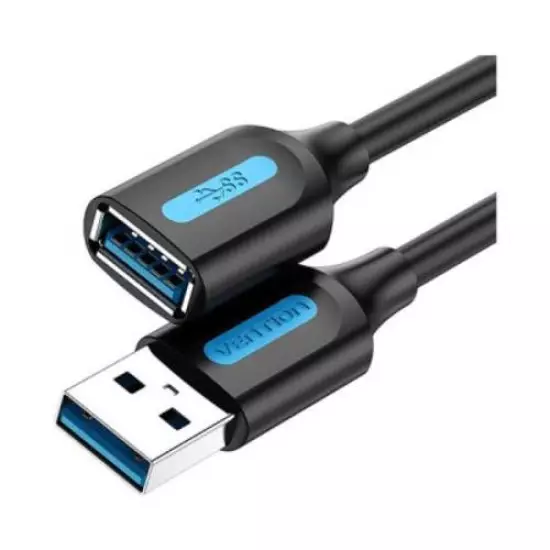 Vention CBHBJ USB 3.0 A Male to A Female Extension Cable 5M Black PVC Type