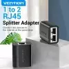 VENTION IPTB0 1 to 2 RJ45 Splitter Adapter Black-1