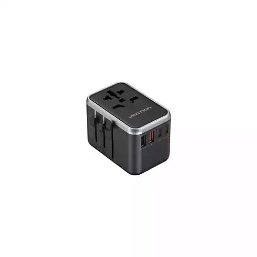 VENTION FJFB0 4-Port 65W Wall Universal Travel Adapter