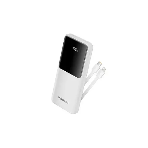 VentionI13WB-V2 22.5W LED Digital Display 10000mAh Power Bank (White)