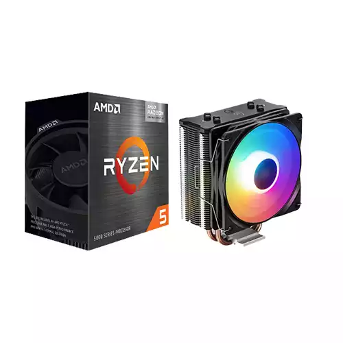 AMD RYZEN 5 5600G WITH DEEPCOOL GAMMAXX 400 XT LED CPU COOLER COMBO