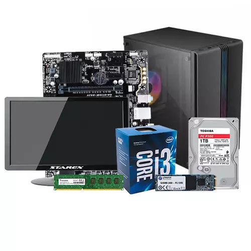 INTEL CORE I3 7TH GEN GIGABYTE GA-H110M-DS2V 8GB RAM 1TB HDD 120GB SSD CORPORATE PC