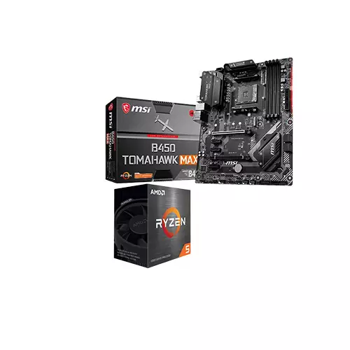 AMD Ryzen 5 5500 PROCESSOR AND MSI B450 TOMAHAWK MAX MOTHERBOARD COMBO