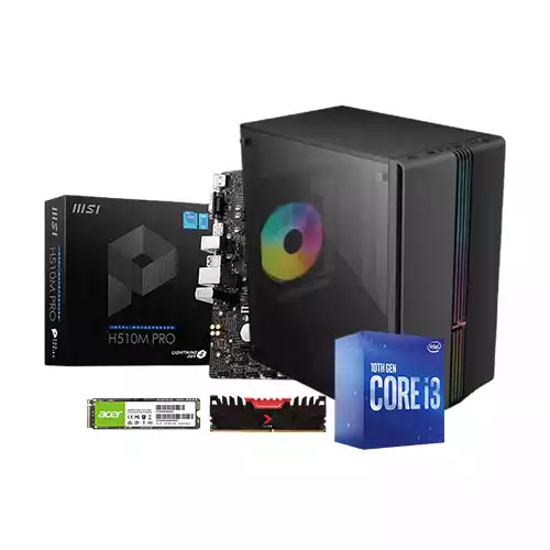 Intel Core I3-10100 MSI H510M PRO 8GB RAM 128GB SSD BUDGET PC (FREE KAYBOARD AND MOUSE)