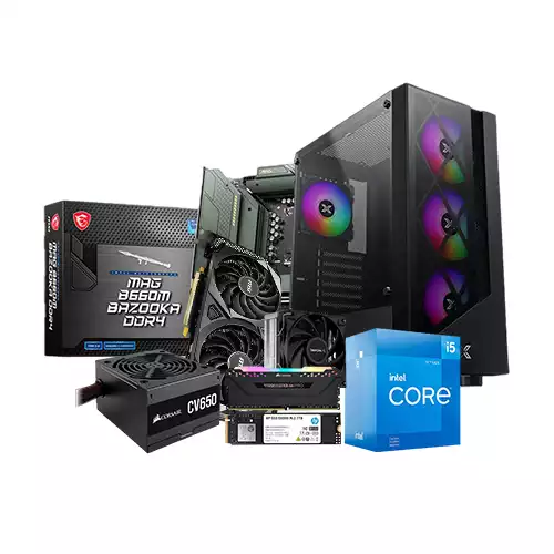 INTEL CORE I5 12400F MSI MAG B660M BAZOOKA DDR4 16GB RAM 1TB SSD RTX 3060 12GB GRAPHICS CARD BUDGET PC