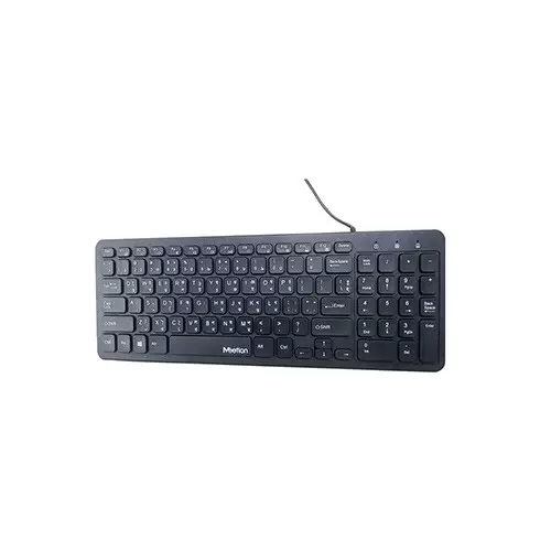 Meetion MT-K410 Wired Ultra Thin Chocolate Keyboard - Black - 1