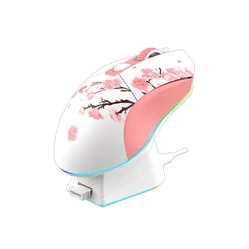 Dareu EM901X Wired & Wireless Dual Mode Gaming Mouse (Pink) With Dock-gallery-2