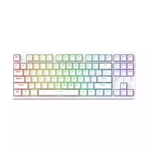 Dareu A87 Violet Gold V2 Hotswappable Mechanical Keyboard (White)