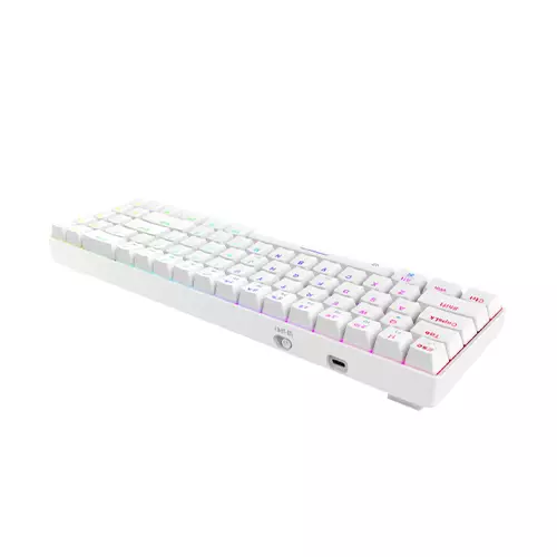 DAREU EK871 GTR HOTSWAPPABLE WIRELESS MECHANICAL KEYBOARD WHITE (BLUE SWITCH)-gallery-2