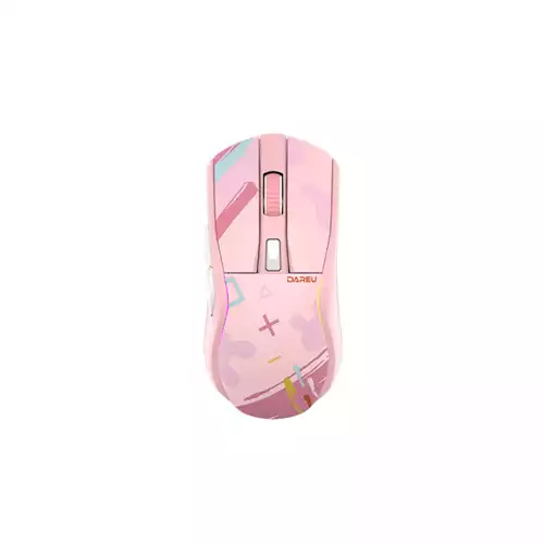 Dareu A950 Pink Tri-Mode Gaming Mouse With Charging Dock