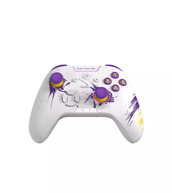 DAREU H105 TRI-MODE WIRELESS GAMEPAD 360° JOYSTICK CONTROLLER (WHITE PURPLE)