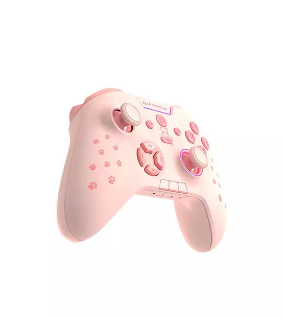 DAREU H105 TRI-MODE WIRELESS GAMEPAD 360° JOYSTICK CONTROLLER (SAKURA PINK)-gallery-1