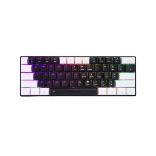 DAREU EK861S WIRED RGB GAMING KEYBOARD BLACK ON WHITE