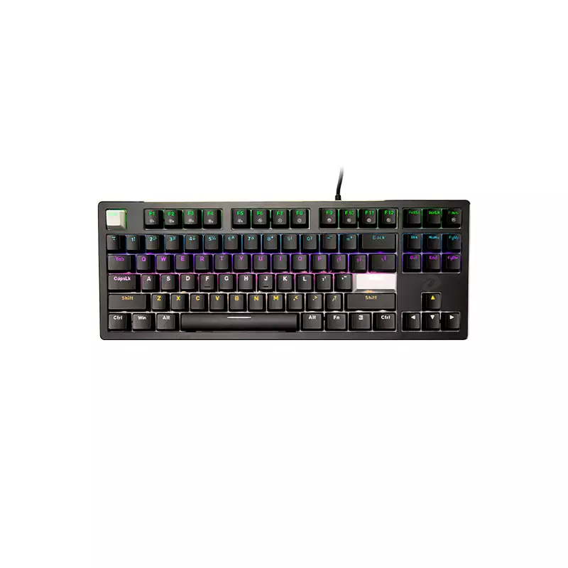 DAREU EK87 V2 WIRED BLUE SWITCH RAINBOW BLACK KEYBOARD