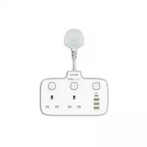 LDNIO SK2492 20W 2 Outlet + 3 PD& QC USB Port Max Power Strip White