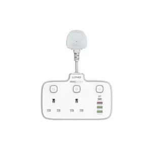 LDNIO SK2492 20W 2 Outlet + 3 PD& QC USB Port Max Power Strip White