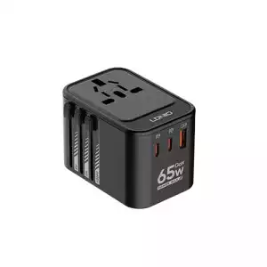 LDNIO Z6 Universal 65W GaN Travel Adapter Black
