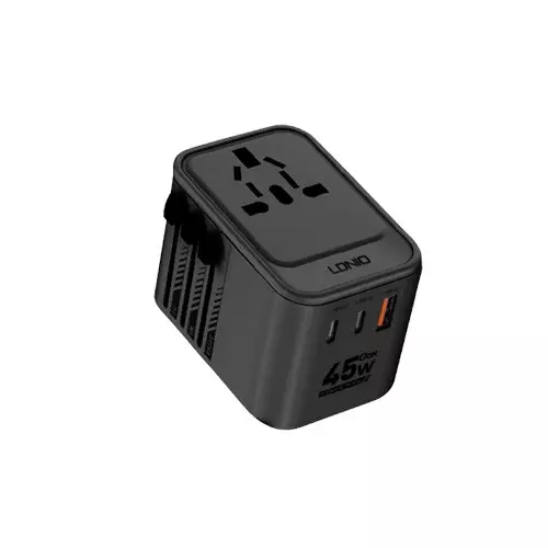 LDNIO Z6 Universal 65W GaN Travel Adapter Black - 1
