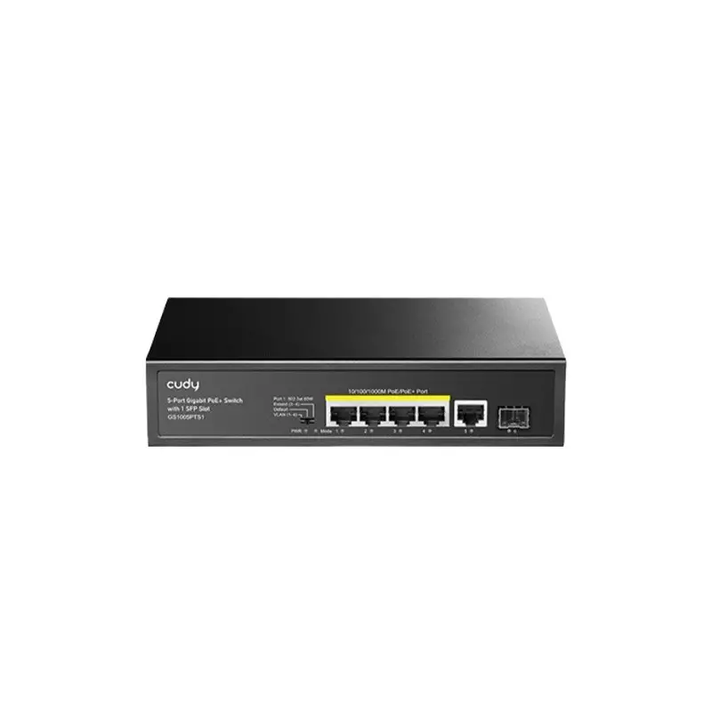 Cudy GS1005PTS1 4-Port Gigabit PoE+ Desktop Switch with 1 SFP Slot