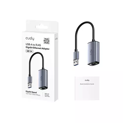 CUDY UE10A USB-A to Gigabit Ethernet Converter - 1