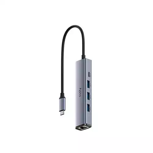 CUDY UH605 5-In-1 USB-C Hub with Gigabit Ethernet Port