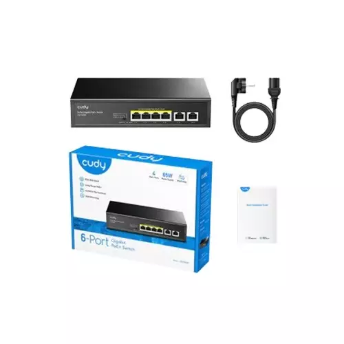 Cudy GS1006P 4-GbE PoE Switch with 2 Uplink GbE-gallery-1