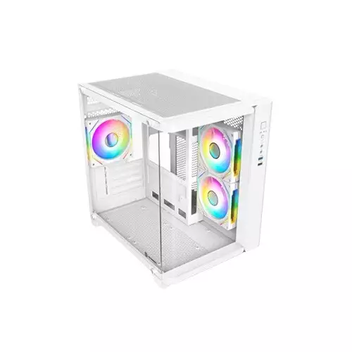 Revenger Air Tank Mini 5 ARGB Fans Mid Tower Micro ATX Gaming Desktop Case White-gallery-1