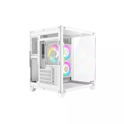 Revenger Air Tank Mini 5 ARGB Fans Mid Tower Micro ATX Gaming Desktop Case White-gallery-3