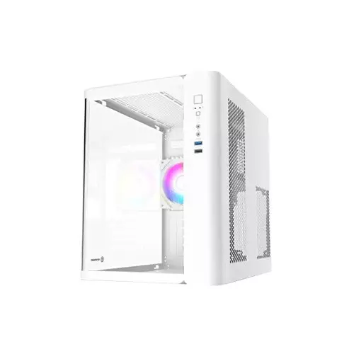 Revenger Air Tank Mini 5 ARGB Fans Mid Tower Micro ATX Gaming Desktop Case White-gallery-4