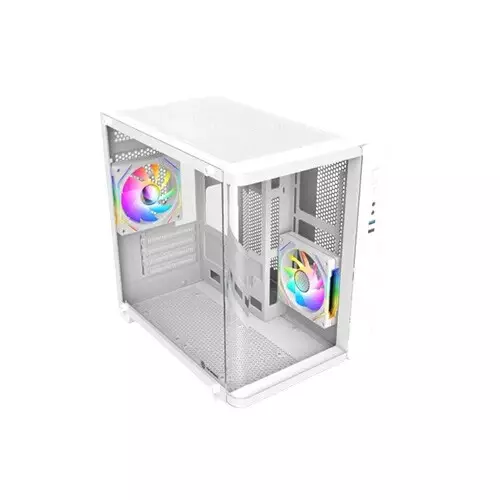 Revenger Air Tank Mini 5 ARGB Fans Mid Tower Micro ATX Gaming Desktop Case White-gallery-2