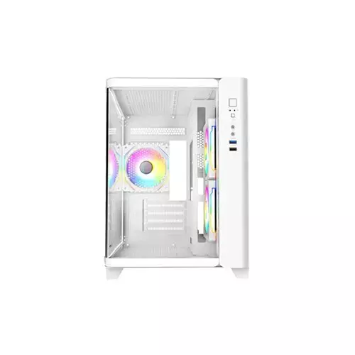 Revenger Air Tank Mini 5 ARGB Infinity Fans Mid Tower Gaming Case - White-gallery-2