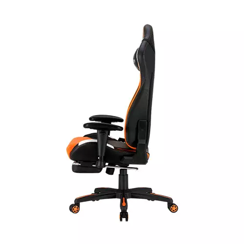MEETION MT-CHR22 LEATHER RECLINING E-SPORT FOOTREST GAMING CHAIR (Orange)-gallery-4