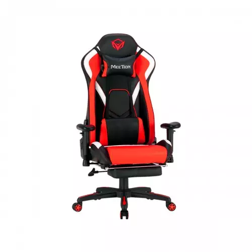 MEETION MT-CHR22 LEATHER RECLINING E-SPORT FOOTREST GAMING CHAIR (Red)