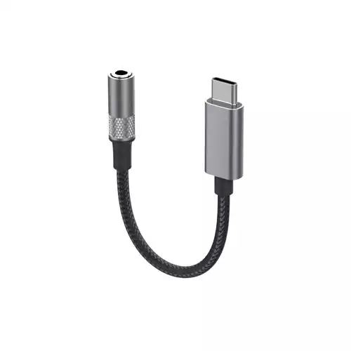 LDNIO LSY80C Type-C to 3.5mm Audio Adapter Cable (Black)