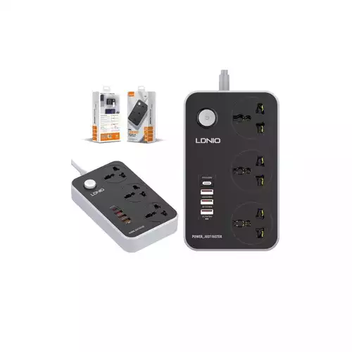 LDNIO SC3412 3 AC Outlets 3  QC 3.0 USB Port Universal Power Strip