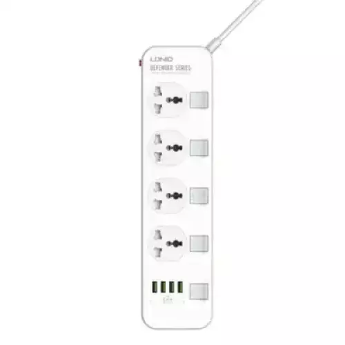 LDNIO SC4408 4 AC Outlets Universal Power Strip with 4 USB Port