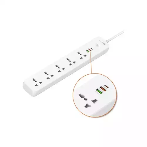 LDNIO SC5319 5 AC Outlets 3 USB Socket Power Strip