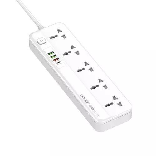 LDNIO SC5415 5 AC Universal Outlets 4 USB Socket Power Strip