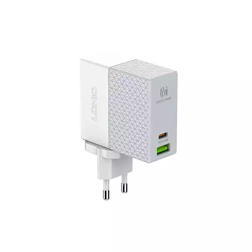 LDNIO A2620C 65W PD+QC3.0 Fast Charging Adapter with Universal Plug