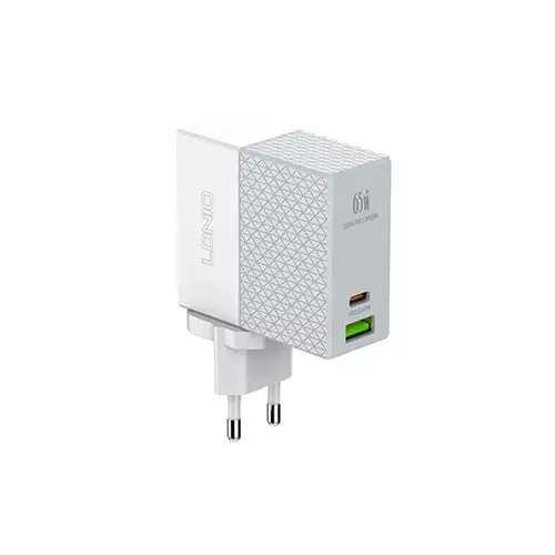 LDNIO A2620C 65W PD+QC3.0 Fast Charging Adapter with Universal Plug