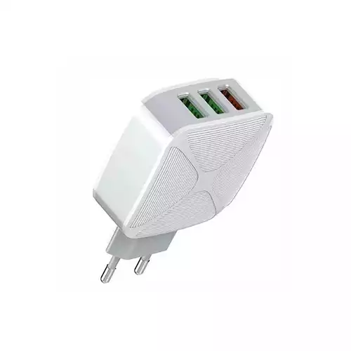 LDNIO A3310Q QC3.0 3-Port Wall Charger with Lightning Cable