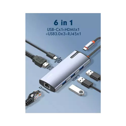 LDNIO DS-16H 6 In 1 USB C Docking Station-gallery-1